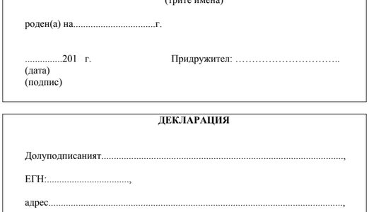 Образец на декларация за придружители на малолетно или непълнолетно лице на спортно събитие или футболна среща Образец на декларация за придружители на малолетно или непълнолетно лице на спортно събитие или футболна среща