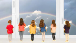 С бои от дъгата